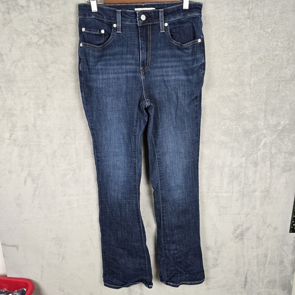 Levis 725 High Rise‎ Bootcut Jeans Womens 29 Dark Wash Indigo Stretch Denim